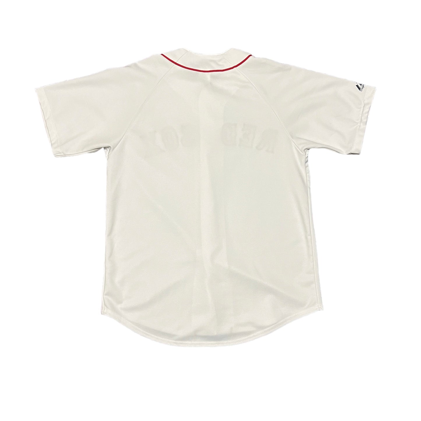 Boston Red Sox Majestic White Button Up Home Sewn Baseball Jersey Size Large